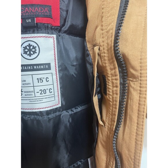 Canada Weather Gear Boys Snap-Up Full-Zip Parka Jacket Brown 5/6 Years NWT - Picture 7 of 11